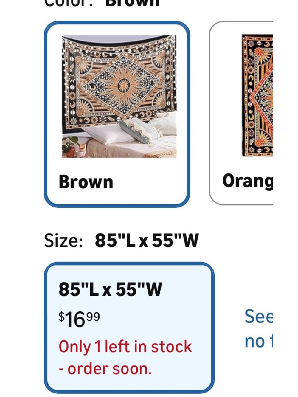 Brown Celestial Tapestry Wall Hanging - Boho Home Decor